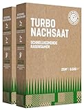 GardenGloss Rasensamen Schnellkeimend Frühjahr 1kg - Made in Germany - 50m2 Fläche Rasen - Grassamen Turbo Nachsaat und Neuanlage - Rasennachsaat