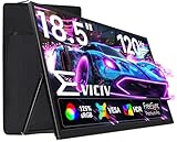 EVICIV Portable Monitor 18,5 Zoll 120Hz GroBer Tragbarer Bildschirm + Sleeve, FHD 1080P 125% sRGB 2000:1 IPS Gaming Display USB C Mini HDMI mit VESA & Ständer 180° für Laptop/Phone/Spielkonsole
