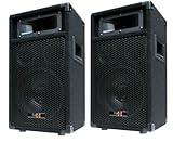E-Lektron 2X 400W DJ Party Lautsprecher Boxen Paar - 8' Bass...