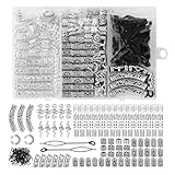 Bartperlen Wikinger Haarperlen, 219 Stück Dreadlocks Schmuck Nordische Haarschlauch Perlen, Dreadlocks Dekoration Loc Haarschmuck für Haar Bart Schmuck DIY Halskette Anhänger