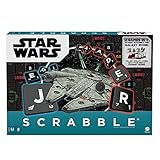 Mattel Games Scrabble Star Wars Edition Familienbrettspiel mit Galaxie-Karten & Spacecraft Mover Pieces Star Wars Glossar Geschenk für Teen Adult oder Familienspiel Nacht ab 10 Jahre & älter