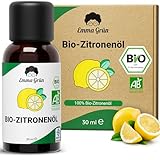 Emma Grün® Bio Zitronenöl Ätherisches Öl [100% Naturrein] - Zitronen Öl 30ml - Ätherisches Öl Zitrone - Ätherische Öle Bio Naturrein - Essential Oil - LEBENSMITTELQUALITÄT - Made in Greece