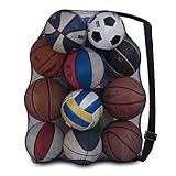 DoGeek Balltasche Handball Netz Balltasche Fussball Volleyball Schwarz (76 * 102cm)