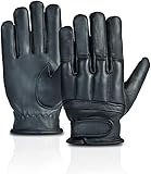 Desert Hawk Tactical Taktische Einsatzhandschuhe mit Quarzsand Echtleder Security Handschuhe (S)