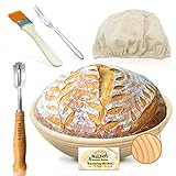 Gärkörbchen - Walfos® Rundes gärkorb zum brotbacken-Set,...