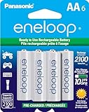 Eneloop Panasonic BK-3MCCA6BA AA 2100 vorgeladene Ni-MH-Akkus, 6 Stück
