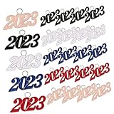 DIYEAH 25 Stück 2023 2023 Anhänger weinachts weihnachten accesories beschläge Armbänder Schmuck Draht Anhänger mit dem Symboljahr 2023 Armbandanhänger Legierung Silver