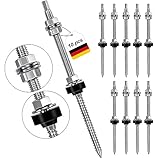 Stockschrauben M10 x 200 mm Stockschrauben PV Anlage (10er Pack) Edelstahl Höhenverstellbar Stockschraube Dübel für Photovoltaik Solarbefestigung auf Gebäudedächer Material: Edelstahl (SUS304)