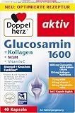 Doppelherz Glucosamin 1600 mit Kollagen und MSM - Vitamin C als Beitrag zur normalen Kollagenbildung für eine normale Knorpelfunktion - 40 Kapseln