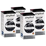 simplicol Textilfarbe intensiv Samt-Schwarz | Einfaches Färben in der Waschmaschine | Flüssige Farbe & Fixierpulver | 4er Pack