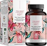 Haar Vitamine - 451mg Silizium hochdosiert & Biotin Zink Selen für Haare - Kieselsäure aus Bambus, Kupfer, Iod, Brennnessel und B-Vitamine - 120 Kapseln - Vegan aus Deutschland