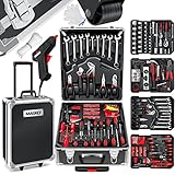 MASKO® 969 tlg Werkzeugkoffer Werkzeugkasten Werkzeugkiste Werkzeug Trolley Profi 969 Teile Qualitätswerkzeug - Schwarz/Anthrazit