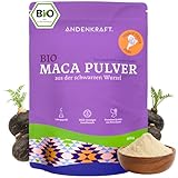 Andenkraft Bio Maca Pulver - SCHWARZ - 3 Monatspackung - Für mehr Vitalität - Ideal bei empfindlichen Magen - 800g - Das Original aus Peru - Mit 14g Eiweißgehalt