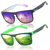 LEDING&BEST Sonnenbrille für Herren Damen Polarisierte/Radfahren Golfen Fahren Angeln Klettern Vintage-Brille Outdoor-Sportarten Strand Sonnenbrillen