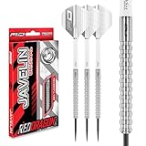 RED DRAGON Javelin Steel Dartpfeile 22 Gramm Profi Steeldarts Set, 3 x Steel Darts mit Flights und Schäfte