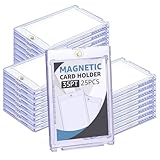 Magnetic Card Holder Pack of 25 Trading Card Sleeves 35PT Transparent Card Holder Card Saver Cases Sammelkarten HüLlen für Standard-Karten,Yugioh Karten,Sportkarten,Baseball Karten Toploader