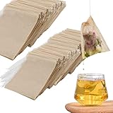 POTUANOT 600 Stück Einweg Teabag Teebeutel feine Teefilter,Teefilterbeutel Einweg,Teebeutel Filterpapier,für Tee Obsttee Teeblumen Gewürz(5 x 7cm,6 x 8cm,8 x 10 cm)