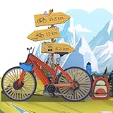 MOKIO® Pop-Up Karte – Fahrrad – 3D Grußkarte zum Geburtstag, als Geburtstagskarte oder Gutschein für eine Fahrradtour