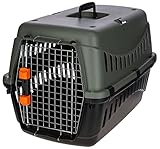Kerbl Transportbox Eco (L x B x H 60 x 40 x 38,5 cm, mit Wassernapf und Tragegriff, hochwertige Metalltüre) 80561