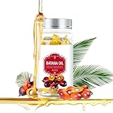 Batana Oil Haarkur-Kapseln, 40 Kapseln Haarserum, Tiefenpflege & Reparatur, Stärkt trockenes, geschädigtes Haar, Verbessert Glanz, Geschmeidigkeit, Kämmbarkeit, Geeignet für alle Haartypen