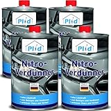 PLID® Nitroverdünner 1L [REINIGUNG & VERDÜNNUNG] - Farbloser Verdünner mit hoher Lösekraft & verbesserndem Glanz - für lufttrocknende & einbrennbare Kunstharzlacke geeignet - Verdünnung von Lacken