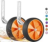 PROMETHEUS BICYCLES Stützräder Kinderfahrrad | Stützrad Kinderfahrrad | Fahrrad Stützräder 12 Zoll 14 Zoll 16 Zoll 18 Zoll für Kinder universal - stabile Stahlkonstruktion mit Gummi-Reifen (Orange)