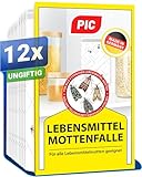 PIC Lebensmittelmotten Falle - 12 Lebensmittelmottenfallen -...