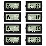 Thlevel Thermometer Hygrometer Mini Digitales Innen Thermo-Hygrometer Luftfeuchtigkeit Meter luftfeuchtigkeitsmesser für Büro Babyzimmer Wohnzimmer (8PCS)