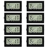 Thlevel Thermometer Hygrometer Mini Digitales Innen Thermo-Hygrometer Luftfeuchtigkeit Meter luftfeuchtigkeitsmesser für Büro Babyzimmer Wohnzimmer (8PCS)