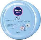 NIVEA BABY Soft Pflegecreme (200 ml), Hautcreme pflegt und schützt 24 Stunden lang, feuchtigkeitsspendende Creme für Babys mit Calendula