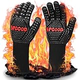 SPGOOD Grillhandschuhe hitzebeständig 800 Grad feuerfeste...