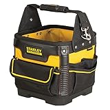 Stanley FatMax Werkzeugtasche / Transporttasche (29x29x38cm, robustes 600 Denier Nylon, ergonomischer Handgriff und Schultergurt, entnehmbare Teiler mit Gürtelclip, elastische Halterungen) 1-93-952