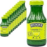 Hitchcock - 12er Pack Premium Limettensaft Pur 100% Direktsaft - Saft aus ca. 8 Limetten in 0,2 Liter Glasflasche