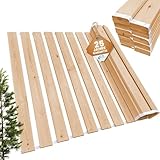 Rollrost 160x200 cm - 21 Leisten - extra starker Lattenrost aus Massivholz - belastbar bis 250 kg - Rolllattenrost für Einzelbett oder Doppelbetten
