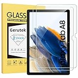 Gerutek 2 Stück Schutzfolie für Samsung Galaxy Tab A8 2022 10.5 Zoll, 9H Härte, Hülle Freundllich, Anti-Kratzen Anti-Bläschen Displayfolie Displayschutz für Galaxy Tab A8 (SM-X200/ SM-X205)