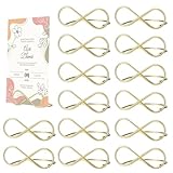 16 STK Tischkartenhalter Hochzeit, Gold Metall Menükartenhalter, Tischnummer Halter Ständer, Tischkartenclips, Sitzetiketten Nachrichtenclips für Hochzeit Party Tischdekoration Foto Displayständer