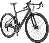 KOOTU Carbon Rennrad, 700C Gravel Bike für Männer, Scheibenbremse Carbon Fiber Rennrad mit 105 R7000 22S Contineltal Reifen