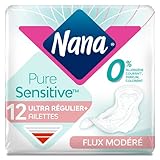 Nana PureSensitive Ultra Normal Plus Damenbinden mit Flügeln, 12 Stück