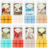 SNOWSEN Sommer Duftwachs für Duftlampe, Natürliches Wax Melts Sojawachs Schmilzt, Wachswürfel, Duftwachswürfel für Raumdüfte, Wachstörtchenfür für Duftlampe für Wachs, Duftgeschenkset für Damen