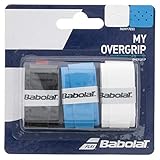 Babolat Unisex-Adult, hochabsorbierender Tennis, My OverGrip x3, Schwarz/Blau/Weiß, Unique