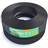 Flexible Rasenkante Kunststoff schwarz 20 m, 20 cm hoch - Robustes Stay-in-Place Design - Sehr Gut zu Verarbeiten, Min. 30 Jahre Lebensdauer, Unsichtbar - Beeteinfassung aus 100% recyceltem Plastik
