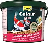 Tetra Pond Colour Sticks - Fischfutter für Teichfische, für natürliche Farbenpracht und klares Wasser im Teich, 10 L Eimer