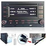 SCUMAXCON Autoradio Audio Stereo RCN210 für VW Golf MK4 Polo Passat B5 USB MP3 AUX SD Integriertes Bluetooth mit CD Spieler