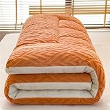 FloAPa Japanische Bodenmatratze Japanische Dicke Futon Matratze Tatami-Matte Faltbare Rollmatratze Tragbare Faltbare Futon-Matratze Für Heimcamping,Gelb,120 * 200cm