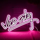 Vice City Neon Schild, GTA Neon Schild für Wand Dekor, Spiel Neon Licht mit USB Betrieben für Spielzimmer, Spiel zone, Spiel dekor