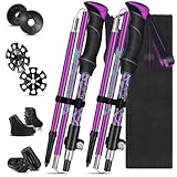 HOVIN Wanderstöcke Faltbar,Nordic Walking Stöcke Aluminium...