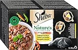 Sheba Nature`s Collection in Sauce - Feinstes Katzennassfutter in der Schale - Geflügel Variation - 32 x 85g