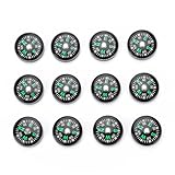 Watris Veiyi 12 Stück 20mm Mini Kompass, Kompass Klein, für Wandern, Camping, Outdoor Aktivitäten Zubehör