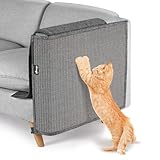 NATUYA Kratzschutz Sofa Katze Möbelschoner von Katzen - Katzenmöbel Schutz,Kann entfernt Werden, ohne das Sofa zu beschädigen (Ganz grau, Links)