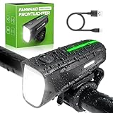 Ventvinal LED Fahrradlicht Vorne 100 LUX,Fahrradbeleuchtung stvzo zugelassen,Fahrradlampe USB Aufladbar mit Batterie Aufforderung schwach und 3 Leuchtmodi,IPX5 Wasserdicht und Blendfreies Design